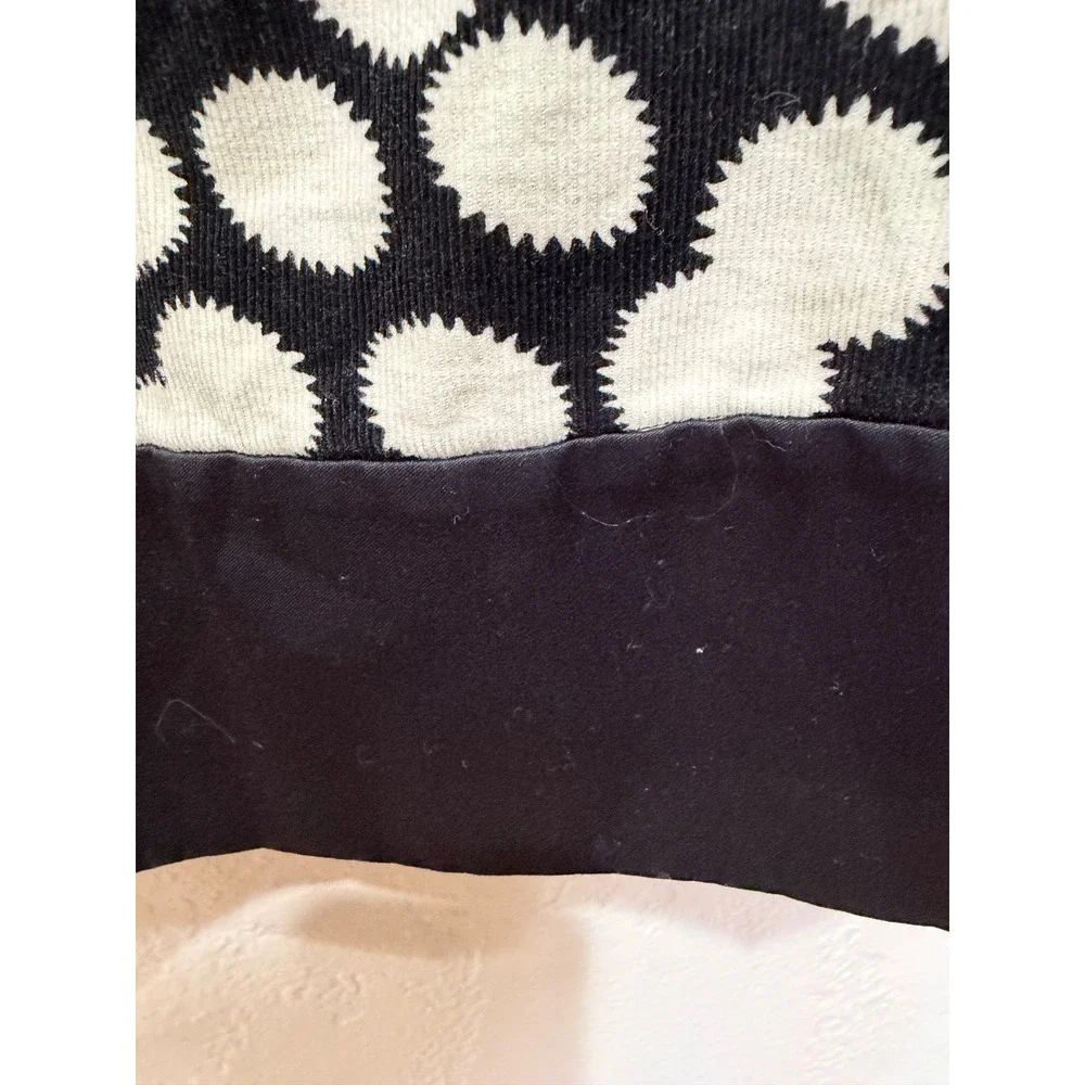 Leifnotes Anthropologie Black White‎ Polka Dot Corduroy Sleeveless Mini Dress 4